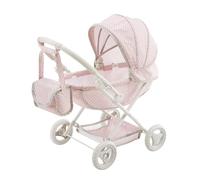Teamson Kids Cochecito Pram para Muñecas Bebé Polka Dot Princess, Rosa