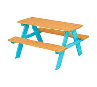 Teamson Kids Jardín Mesa De Picnic Exterior para Niños Madera/Azul TK-KF0002