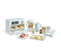 Teamson Kids Little Chef Santa Bárbara Set Alimentos Juguete Madera Postres Saludables 27pcs con Blender, Horno, Frutas/Snacks, Vaso para Llevar, Juego de Imitación Cocina