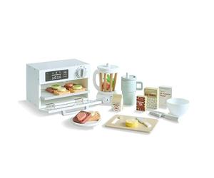 Teamson Kids Little Chef Santa Bárbara Set Alimentos Juguete Madera Postres Saludables 27pcs con Blender, Horno, Frutas/Snacks, Vaso para Llevar, Juego de Imitación Cocina