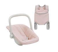 Teamson Kids Portabebés y Asiento para Auto para Muñecas Bebé Polka Dot Princess, Rosa
