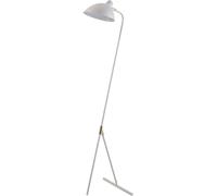 Teamson Lámpara de pie de metal blanco ajustable con pantalla de campana