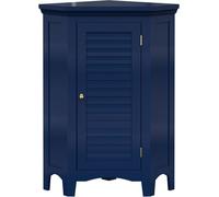 Teamson Mueble de almacenaje de pie de mdf azul con puerta de estilo persiana