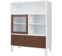 Teamson Mueble de almacenaje de pie de mdf blanco