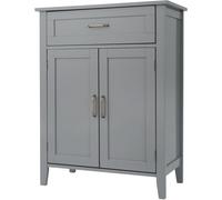 Teamson Mueble de almacenaje de pie de mdf gris con cajón