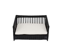 Teamson Pets Clotho Cama para Mascotas De Ratán para Interiores Y Exteriores, Sofá Resistente Al Agua para Gatos o Perros Pequeños con Cojín Lavable Extraíble Marrón ST-N10006-UK