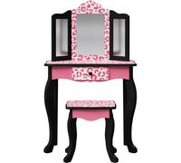 Teamson Tocador de juguete para niñas, 100cm, rosa/negro