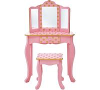 Teamson Tocador de juguete para niñas, 100cm, rosa/oro