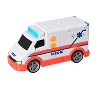 Teamsterz- Ambulancia, Luces y Sonido, Coches, Juguetes con Ruedas, Automóviles, Color Blanco, Producto Oficial (CyP Brands)