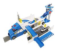 Teamsterz Camión de Comando de policía de la Ciudad de Emergencia, Juego de policía de Juguete con 5 Autos, camión de Comando de policía con Luces y Sonidos realistas, para niños a Partir de 3 años