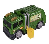 Teamsterz Mighty Machines - Camión de reciclaje mediano | Vehículo de camión de basura ligero y sonido | Juguete de construcción y recogida de residuos para niños