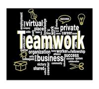 Teamwork Motivational Quotes Canvas Wall-Art Inspirational Poster for Entrepreneurs Home Office and Bedroom Decor(Unframed,12x18inch(30x45cm))