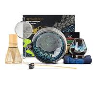 TEANAGOO Juego de batidores de matcha, juego de 7 piezas, kit de matcha para ceremonia, juego de té matcha para hacer desayuno/matcha latte, cuenco de cerámica con boquilla y batidor, regalo para los