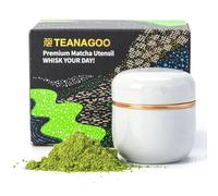 TEANAGOO - Tarro de cerámica para matcha, recipiente portátil de 2,8 oz/82,8 ml con sello de doble capa, tapa de aluminio para mayor frescura, perfecto para 18 g de matcha, 3 unidades, gris claro