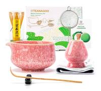 TEANAGOO Te Matcha Kit, Matcha Kit 7 piezas, cuenco de cerámica (chawan) con boquilla y batidor, regalo para amigos/familiares