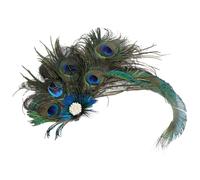 TeaParty - Horquilla de pavo real para mujer, diseño de plumas de pavo real para mujer