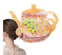 Teapot Hair Claw Clips, Non-Skid Hair Jaw Clips, 4.3cm/1.7in 6.7cm/2.6in Small Clips for Women, Strong Grip Hair Catch, Hair Accessories for Long Hair, Fiber + Alloy