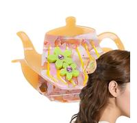 Teapot Hair Claw Clips, Non Slip Jaw Clips, Small Claw Clips, Strong Grip Hair Barrettes, Stylish Hair Accessories, Easy To Use, Portable for Women Secure Hold All Day Comfort