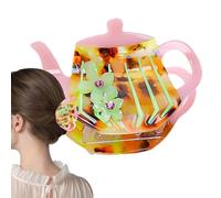 Teapot Hair Claw - Non Slip Jaw Clip, Small Hair Clip for Women and Girls with Strong Grip, Durable Hairs Accessory for Long or Thick, Stylish Hairs Catch for Everyday Styling, Work, Travel