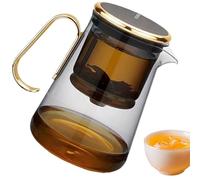 Teapot with Infuser, Magnetic Glass Kettle Teapot with Strainer, Multifunctional Water Separation Glass Teapot for Blooming and Loose Tea, Elegante té Brewing Pot for Home Use