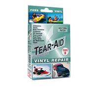 TEAR-AID Kit de reparación de vinilo, parche transparente tipo B para materiales recubiertos de vinilo y vinilo, funciona en tiendas de campaña, toldos, colchones de aire, revestimientos de piscina y