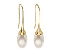 Teardrop Pearl Drop Earrings,Gold Plated Dangle Hooks for Daily Wedding Women
