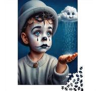 Tearful Clown Rompecabezas para Adultos Cloudy Rain 1000 Piezas Papel Reciclado Adultos Y Mayores De 12 Años Rompecabezas Extremadamente Difícil Y Desafiante 70x50cm/1000pcs