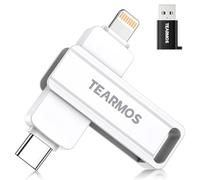 TEARMOS Memoria de 256 GB para unidad flash de iPhone, almacenamiento de teléfono para fotos y videos, copia de seguridad de archivos, compatible con iPhone, iPad, Android, PC, Plug & Play, no