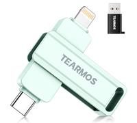 TEARMOS Memoria de 256 GB para unidad flash de iPhone, almacenamiento de teléfono para fotos y videos, copia de seguridad de archivos, compatible con iPhone, iPad, Android, PC, Plug & Play, no