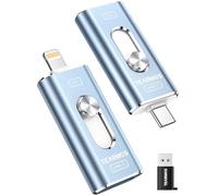 TEARMOS Memoria de 256 GB para unidad flash de iPhone, almacenamiento de teléfono para fotos y videos, copia de seguridad de archivos, compatible con iPhone, iPad, Android, PC, Plug & Play, no