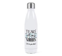 Tears of My Students - Botella de agua de doble pared aislada de acero inoxidable para bebidas deportivas, 500 ml, color blanco
