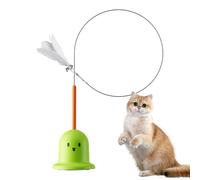 Teaser Cat, Gato Feathers Wand - Juguete de ejercicio Gatito Taza De succión, Alivio De Anillo Gato Engaña De Ventosa Gatito Ejuicio Juguete Portátil Gato Pluma Teas