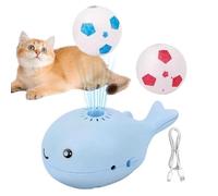 Teaser Cat Sullagne Eléctrico - Juguete de bola flotante de ballena, divertido juego interactivo | Suministros de mascotas de ventilador para entretenimiento en interiores y compromiso activo de