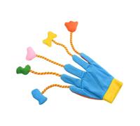 Teaser para gatos, guante interactivo de suave peluche con campana, juguete para ejercicios de entrenamiento para gatos y gatos adultos, guante de actividad para mascotas que fortalece el L