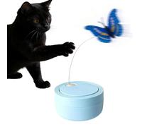 Teaser Wand Cat Toy | Touch Sensor Rotating Stick - Interactive Butterfly Design Automatic Cat Teaser Toy - for Solo Play, Running, Calming, Mental Stimulation, Hunting Practice, Foraging Indoor