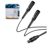 Teasteam - Cable de fibra óptica (1 en 2 salidas Toslink Divisor óptico 1 macho 2 hembras conecta para reproductor DVD/STB/Xbox VHS/VCR HDTV Home Cinema - 32 mm