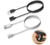 teasteam Cargador para Redmi Watch 5/4/Xiaomi Smart Band 9/9 Pro/8/8 Pro/Active 100cm Cable de Carga Reloj Inteligente Magnética Rápida USB Blanco+Negro(Pack de 2)