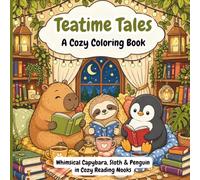 Teatime Tales: A Cozy Animal Coloring Book - Whimsical Capybara, Sloth & Penguin in Cozy Reading Nooks (Teatime Tales Cozy Coloring Collection)