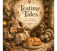 Teatime Tales: A Cozy Cottagecore Adult Coloring Book: 40 Relaxing Woodland Scenes Featuring Rabbits, Foxes & Hedgehogs for Stress Relief and Mindful Coloring
