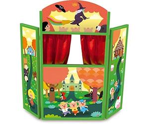 Teatro de Cuentos Gran Formato Juguete de Madera para Niños desde 3 Años | Decorado para marionetas e historias | estimula la imaginación y el lenguaje | gran formato evolutivo | idea de regalo lúdica