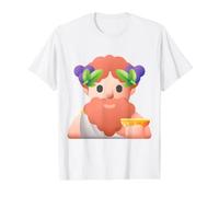 Teatro de la festividad del Dios Griego del Vino Dionisio Camiseta gráfica económica, Hombre, Blanco, M