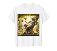 Teatro de la festividad del Dios Griego del Vino Dionisio Camiseta gráfica económica, Hombre, Blanco, XL