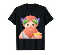 Teatro de la festividad del Dios Griego del Vino Dionisio Camiseta gráfica económica, Hombre, Negro, XL