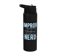 Teatro Drama Improv Nerd Cita Ensayo Audición Actor Stainless Steel Insulated Water Bottle