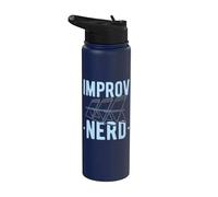 Teatro Drama Improv Nerd Cita Ensayo Audición Actor Stainless Steel Insulated Water Bottle