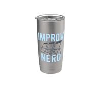 Teatro Drama Improv Nerd Cita Ensayo Audición Actor Vaso térmico de acero inoxidable de doble pared