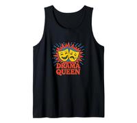 Teatro Drama Queen Masks Comedia y tragedia Diseño de caras Camiseta sin Mangas