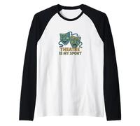 Teatro es mi Teatro Deportivo niños diversión Drama Club Arte Camiseta Manga Raglan
