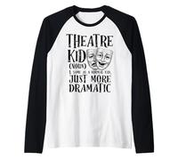 Teatro Kid Definición Divertido Musical Drama Actuación Camiseta Manga Raglan