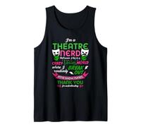 Teatro Nerd Hombres Mujeres Niños Teatro Divertido Camiseta sin Mangas